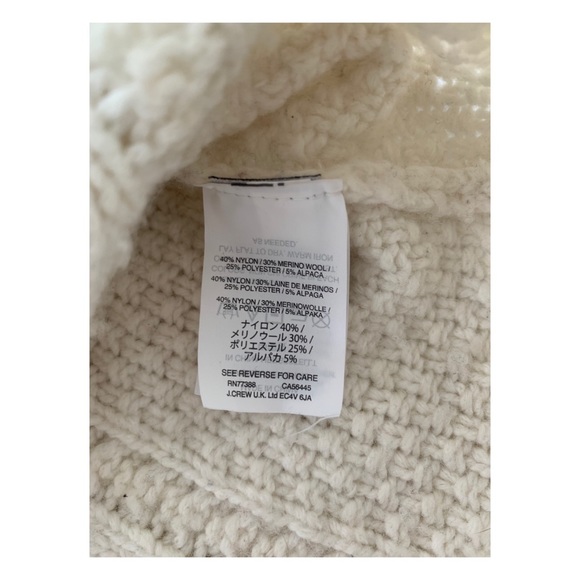 Madewell Chunky Cable Knit Sweater Top Small - Picture 6 of 7